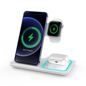 15W 3 in 1 Wireless Charging Charger Station Compatible for iPhone 14 13 12 Apple Watch AirPods Pro Qi Fast Quick Chargers for Cell Smart Mobile Phone DHL/UPS