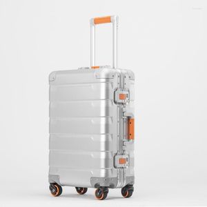 Чемоданы Все-алюминиевый туристический багаж универсальный колесный колес