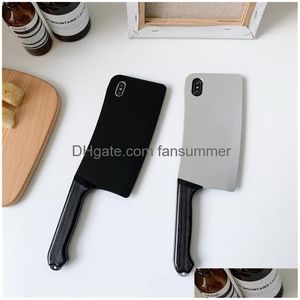 Случай сотовых телефонов для корпуса назад ER 3D Kitchen Knife Fashion Sile 12 Mini 11 Pro XS Max XR 7 8 Plus SE Drop Drow Thone