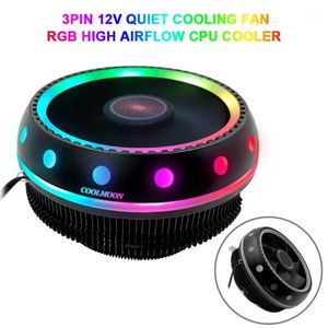 Almofadas de resfriamento de laptop CPU Radiator RGB RGB STILH SILENT PC 3 PINS MANINHO DE EXECIMENTO PARA INTEL E AMD AM3 AM41