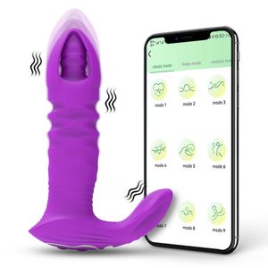 Компания красоты 7 Modestelescopic Wireless App Controlsed Sexy Toy for Women Ass Ass Anal Dildo Massager Мужчина Buttplug