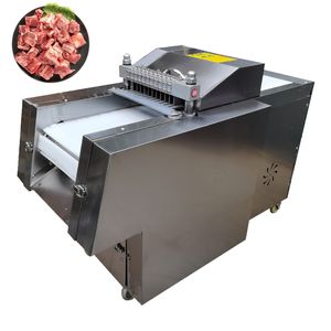 Otomatik et dilimleyici tavuk ve ördek kesme makinesi kantin balık kazı kaburgalar domuz ayakları dondurulmuş et kaplama doğrama makinesi
