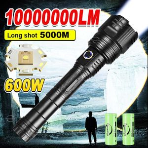 XHP90 Powerful LED Flashlight, USB Rechargeable 60W Super Bright Torch, Tactical Zoom Lantern with 1500m Range