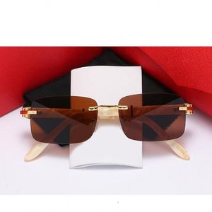 Buffalo boynuz gözlükleri açık erkek güneş gözlükleri okuma kenarsız gözlükler kutuplaşmış yaz sürüş sonnenbrille moda gündelik retro tasarımcı güneş gözlüğü kadın için
