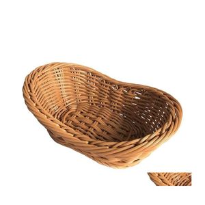 Storage Baskets Woven Seagrass Basket Of St Wicker For Home Table Fruit Bread Towels Small Kitchen Container Set Drop Delivery Garde Dhkda