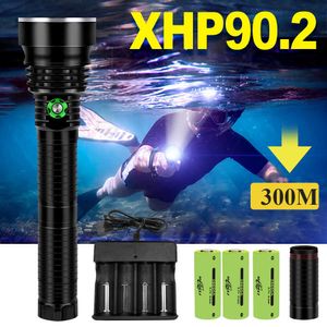 Фонарики Torches 300M IPX8 Профессия XHP90 Diving Flashlight XHP70 Подводная лампа XHP90.2 Дайвинг -факел XHP70.2.