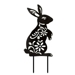Paskalya Partisi Tavşan Bahçe Dekorasyonları Acrylic Hollow Out Tavşan Şeklinde Dış Hayvan Sanatı Çim Bahçe Siluet