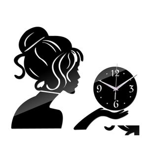 Duvar Saatleri Toptan Saat Reloj De Pared Horloge Büyük Dekoratif Oturma Odası Modern Kuvars İzle DIY 3D Çıkartmalar Damla Teslimat Ho Dhdzw
