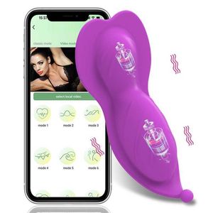 Yetişkin Masaj Kelebek Vibratörleri Kadın Külotu Kadın Uygulama Uzaktan Kumanda Toys Bluetooth Dildo Titreşimli Kadın G Spot Araçları