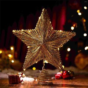 Рождественские украшения дерево звезды топпер световые топперы поднятые звезды освещенные золотые блеск винтажные украшения металлические огни вереск