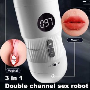 Sexspielzeug Massagegerät Automatische Oral Blowjob Boy Cup Spielzeug Männlicher Masturbator 3 In1realistische Vagina Saugen Zunge Puppe Vibrator für Männer