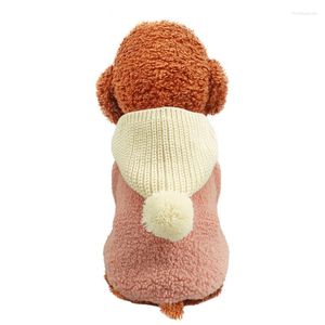 Köpek giyim evcil hayvan ve kedi küçük orta boy kış yün oyuncak ayı kıyafetleri kuzu şapka yelek giyecek giysiler