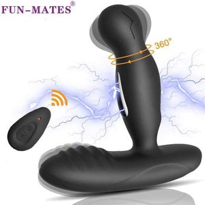 Массажер для взрослых 360 градусов простаты массажер электрический удар импульс пульс пульсовой штекер анальный вибраторные игрушки для мужчины для мужчины Buttplug Sexshop
