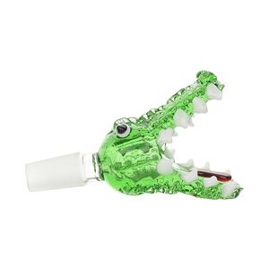 14 мм кусочки кальяна крокодила милый мундштук животного змеи с ручкой красочная курительная чаша Стеклянная вода.