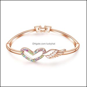 Perlen Neue Mode 10 Teil/satz Herz Armband Für Frauen Mädchen Traum Flügel Handgemachten Schmuck Drop Lieferung Armbänder Dharf