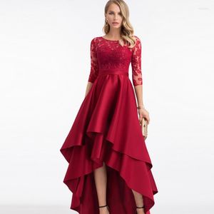 Parti Elbiseleri Prom Pullu Saten Kırmızı Elbise Plus 2023 Kadınlar Vintage Düğün Maxi Akşam Dantel Ünlü Uzun Resmi Çökel