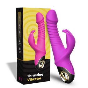 Взрослый массажер 2022 кроличьи вибратор автоматический телескопический ротация G-Spot Clitoris стимулятор женского мастурбации секс-игрушки для женщин взрослых 18