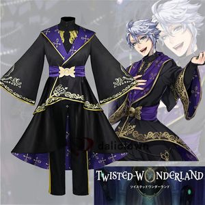 Игра для аксессуаров костюма Twisted Wonderland Cosplay Riddle Black Fack Dres Men Uniform Partide Purim Carnival S 230111