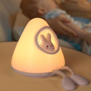 Gece Işıkları 1 Set Lamba Süper Parlak Sevimli Görünüm Şarj Edilebilen Çok Amaçlı Olmayan Çok Amaçlı Dekoratif Abs Masaüstü Karikatür LED