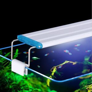 Iluminação LED para aquário Iluminação de plantas aquáticas Lâmpada de luz para tanque de peixes com suportes extensíveis para aquário