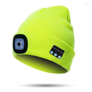 Шляпа шапочки шапочки/шапки черепа Bluetooth Шляпа со светодиодной фаром подсветкой.