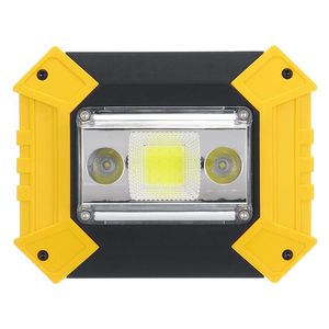 Taşınabilir Fenerler Cob LED Spotlight Work Light USB Şarj Edilebilir 18650 Akü Avcılığı Acil Durum için Dışarı