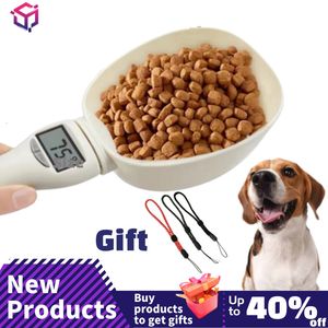 Köpek Kaseleri Besleyiciler Pet Bowl S ölçüm kaşık besleyici kedileri elektronik gıda kuru dağıtıcı evcil hayvanlar acessorios tartı skalası 230111
