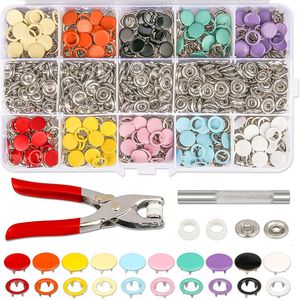 Ремесленные инструменты Plier Tool 100 200 Set 10 Color Metal Sewing Button