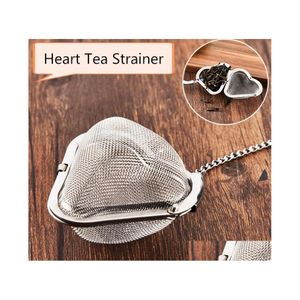 Kahve Çay Araçları Paslanmaz Çelik Reticar Kalp Şeklinde Süzgeç Teas Infuser Siery Home Pratik Hook Sezon Paket Teasrainers D DHVMD
