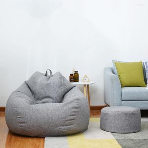 Sandalye fasulye torbası kanepe kapağı hafif kumaş sanat tozu korumalı yararlı lounger tek koltuklu pouf puf kanepe slipcover