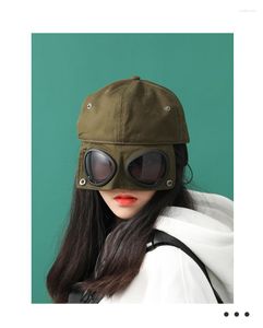 Top Caps 2023 Kadınlar İçin Şapkalar Saliva Karşıtı /Rüzgar Kum Çift Kullanım Unisex Hat Goggle Süper Serin Tepe Cap Man Beyzbol