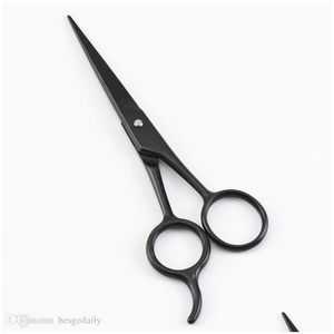 Scissors Home Use Hair Barber Black Mini Size Shaving Shear Beard Trimmer Stainless Steel Scissor Eyebrow Mustache Dbc Drop Delivery Dh0Cw