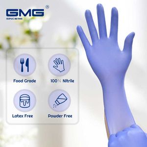 Нитриловые перчатки GMG, без латекса, маслостойкие, водонепроницаемые, кухонные, для уборки, одноразовые, для ремонта автомобилей
