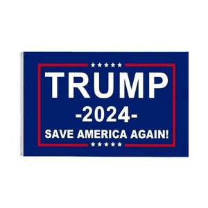 Banner Flags 2024 In Stock Decor Trump Flag America Again For President Usa Donald Election Drop Delivery Home Garden Festive Party S Dha9Q