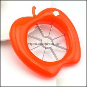 Meyve Sebze Araçları Toptan Yaratıcı Ev Mutfak Paslanmaz Çelik Apple Corer Şeklinde Plastik Splitter DH0406 DROP DELIV DHKQ4