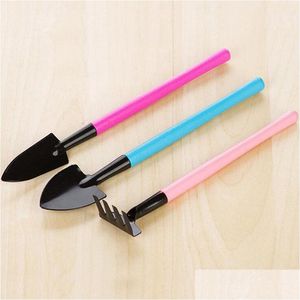 Spade Shovel 3PCS/SET Mini Grable Metal Head Head Gardengy Sading Plant Инструменты, расположенные с деревянной ручкой Colorf za5755 Достав