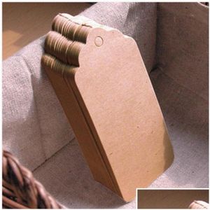 Украшение вечеринки Оптовая пустая ценовая цена Kraft Paper Gift Diy Brown Label Tagging WA1383 Доставка Доставка Дома