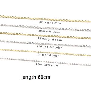 jewelry and findings Chains for Jewelry Findings & Components Making Women Men Diy Stainless Steel Gold Plated Silver Chain Wholesale 60cm