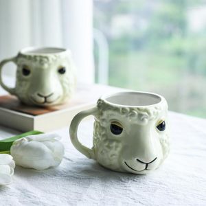 Кружки творческий ручной овечьей керамическая кружка мультипликационная мультиварка на завтрак молоко стеклян