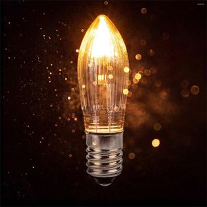 10 Stück 3 W warmes Licht Glasbirnen Kegelkerzen E10 LED-Ersatz für Lichter Schwibbogen 12 V 14 V 34 V Edison-Birne