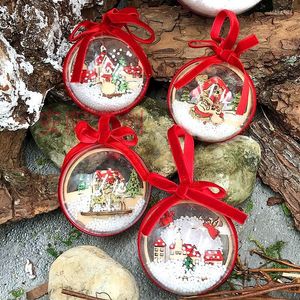 Noel Süslemeleri Süsler Akrilik kar dekorasyon topu üst düzey kolye sahne pencere düzeni