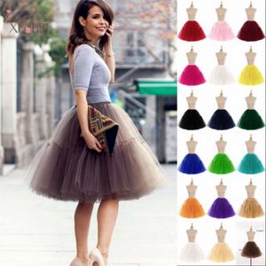 6 camadas tule tule adulto tutu saia flare pupticoat vestido princesa balé jupon sous manto mariage lolita vestido partido bail