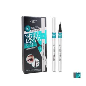 Göz kalemi damlası QIC marka sier tüp aşırı sıvı siyah su geçirmez makyaj güzellik göz astarı kalem kalem araçları teslimat sağlık gözleri dhgkq