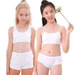 Panties Girls' Underwear Suits Suspenders Vests Developmental Students Children's Bras Comfortablepastoral Suit Princess Cotton Summer