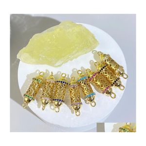 Charms Luxury Gold Birdcage инкрустированный циркон внутри подвески для Diy Metal Metal Copper Jewelry Women Оптовые