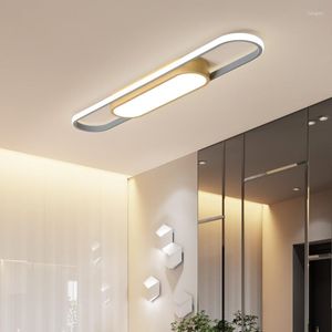 Avizeler Uzun Strip Led Ploakroom Koridoru Koridor Balkon Yatak Odası Ofis Lambası için Basit ve Modern Giriş