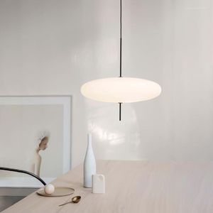 Kolye lambaları Modern Astep Cam Pedant Işık Tasarımcı Yemek Odası Hanglamp Uçan Saucer Lamba Sanat Çalışma Yatak Odası Ev Işık Fikste