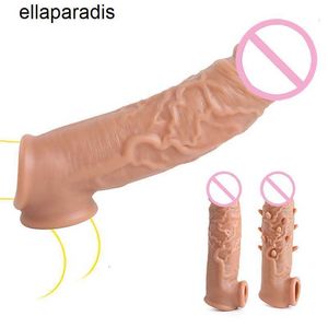 Yetişkin masaj gerçekçi yapay penis yeniden kullanılabilir penis manşon erkek dick genişletici güçlendirici büyütme horoz büyüteçler seks oyuncakları erkekler için