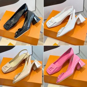Yeni yüksek topuklu bayanlar elbise ayakkabıları tasarımcısı moda deri kare profesyonel bar düğün ayakkabıları siyah beyaz oynak elastik kayış resmi sandalet boyutu 35-40