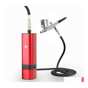 Спрей -пистолеты Качество прибытие TM80S комплект компрессоров Airbrush Stress Stop Mini Portable Rodless Personal Pump 210719 Доставка доставки Home G DHPFP